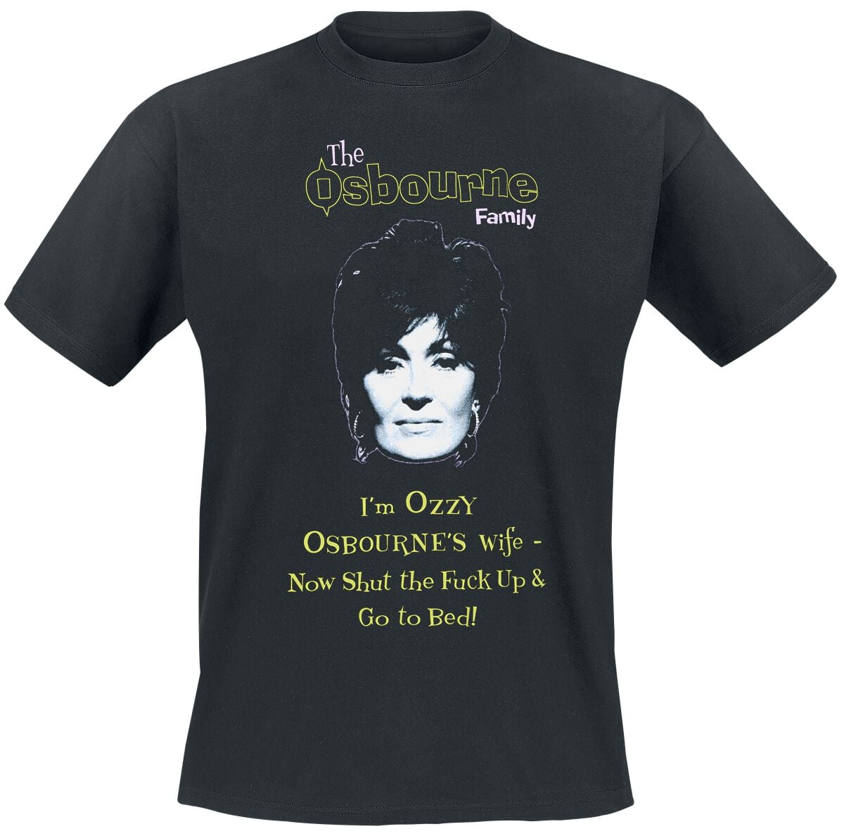 T-Shirt Manches courtes  de The Osbournes - Sharon Bed - S à 3XL - pour Homme - noir - The Osbournes