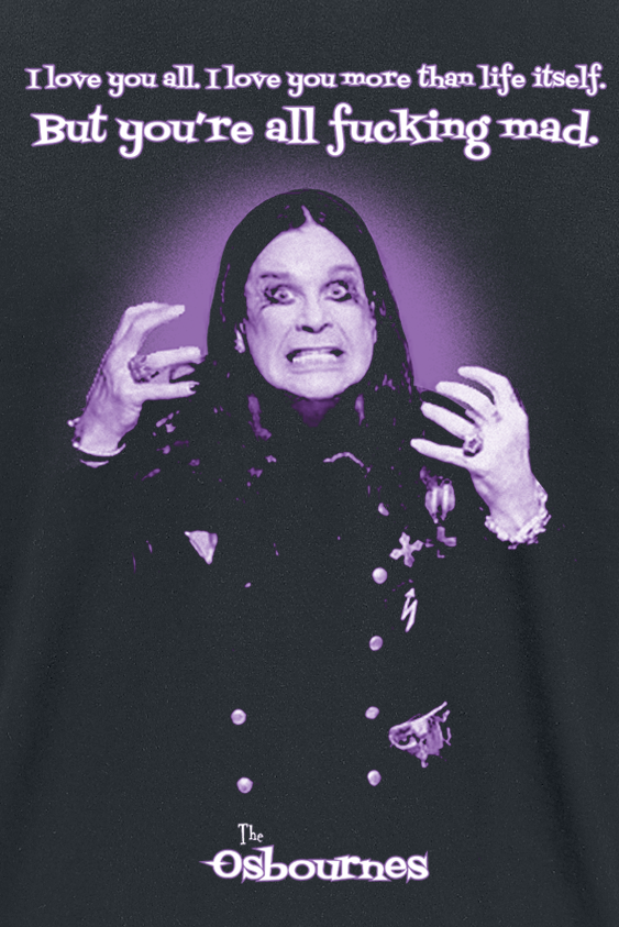 T-Shirt Manches courtes  de The Osbournes - All Fucking Mad - S à 3XL - pour Homme - noir - The Osbournes - View 2