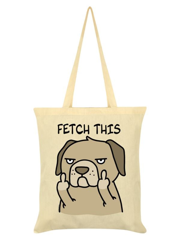 Sac En Tissu Fun de Tierisch - Fetch This Tote Bag - pour Unisexe - crème - Tierisch