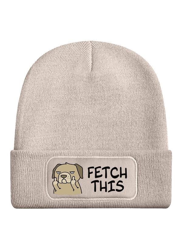 Bonnet Fun de Tierisch - Fetch This Cream Beanie - pour Unisexe - crème - Tierisch