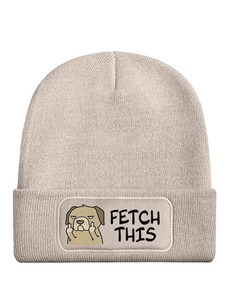 Bonnet Fun de Tierisch - Fetch This Cream Beanie - pour Unisexe - crème - Tierisch