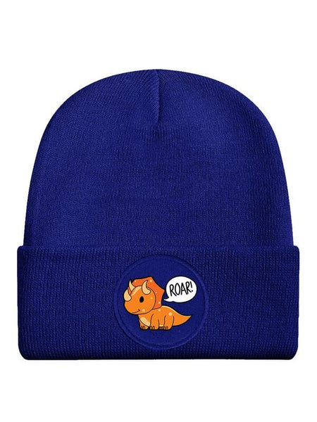 Bonnet Fun de Tierisch - Triceratops Roar! Royal Blue Beanie - pour Unisexe - bleu roi - Tierisch