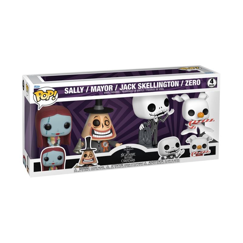 L'Étrange Noël De Monsieur Jack - Sally - Maire- Jack Skellington - Zero (Lot de 4) - Funko Pop! - Funko Shop Europe - L'Étrange Noël De Monsieur Jack
