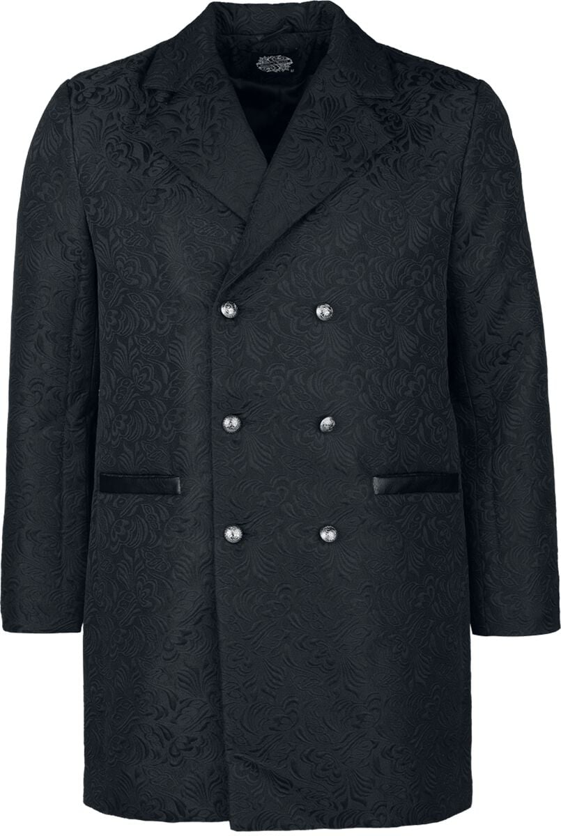 Manteaux Gothic de H&R London - Midnight Baroque Gothic Coat - M à 5XL - pour Homme - noir - H&R London
