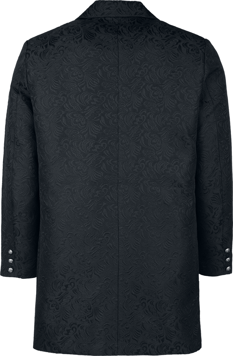 Manteaux Gothic de H&R London - Midnight Baroque Gothic Coat - M à 5XL - pour Homme - noir - H&R London - View 2