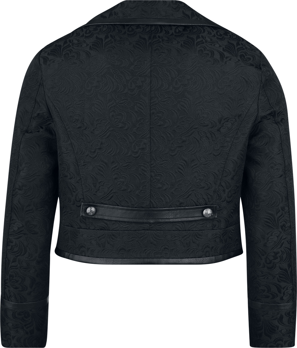 Blazer Gothic de H&R London - Midnight Brocade Short Blazer - S à XXL - pour Homme - noir - H&R London - View 2