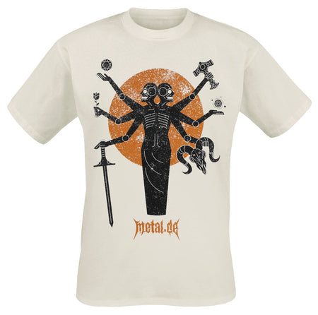 T-Shirt Manches courtes  de Metal.de - Statue Métal - S à XXL - pour Homme - blanc cassé - Metal.de