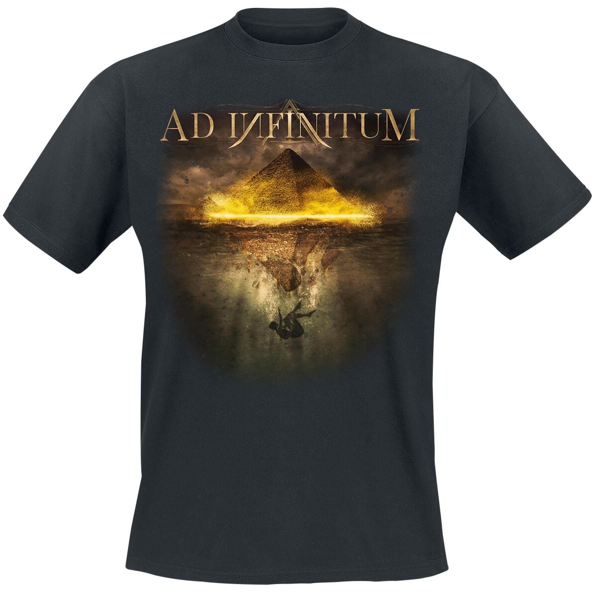 T-Shirt Manches courtes  de Ad Infinitum - Upside Down - S à XXL - pour Homme - noir - Ad Infinitum