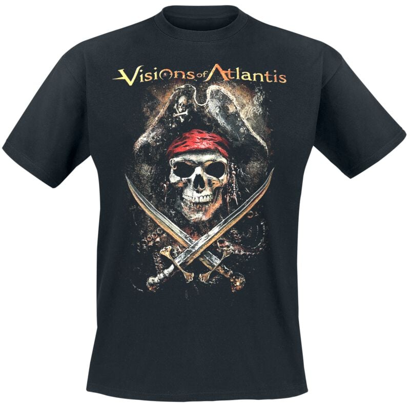 T-Shirt Manches courtes  de Visions Of Atlantis - Pirates II - S à XXL - pour Homme - noir - Visions Of Atlantis