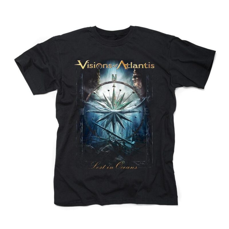 T-Shirt Manches courtes  de Visions Of Atlantis - Lost In Oceans - S à XXL - pour Homme - noir - Visions Of Atlantis