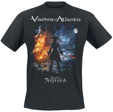 T-Shirt Manches courtes  de Visions Of Atlantis - Pirates II - Armada - S à XXL - pour Homme - noir - Visions Of Atlantis