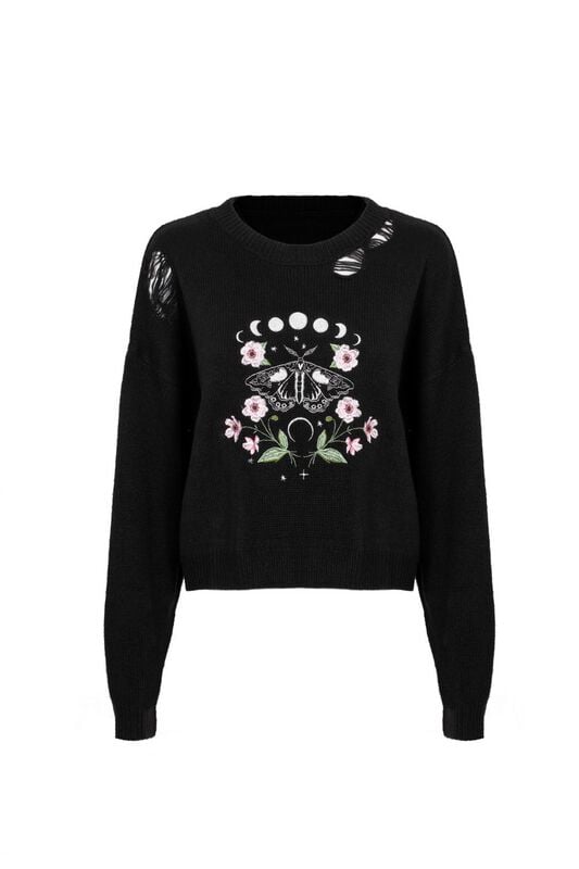 Gilets & Ponchos Gothic de Hell Bunny - INTERLUDE JUMPER - XS à 4XL - pour Femme - noir - hell bunny