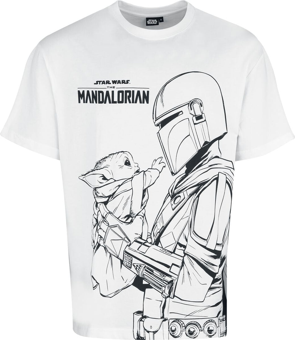 T-Shirt Oversize  de Star Wars - The Mandalorian - I Protect You - M à XXL - pour Homme - blanc - Star Wars
