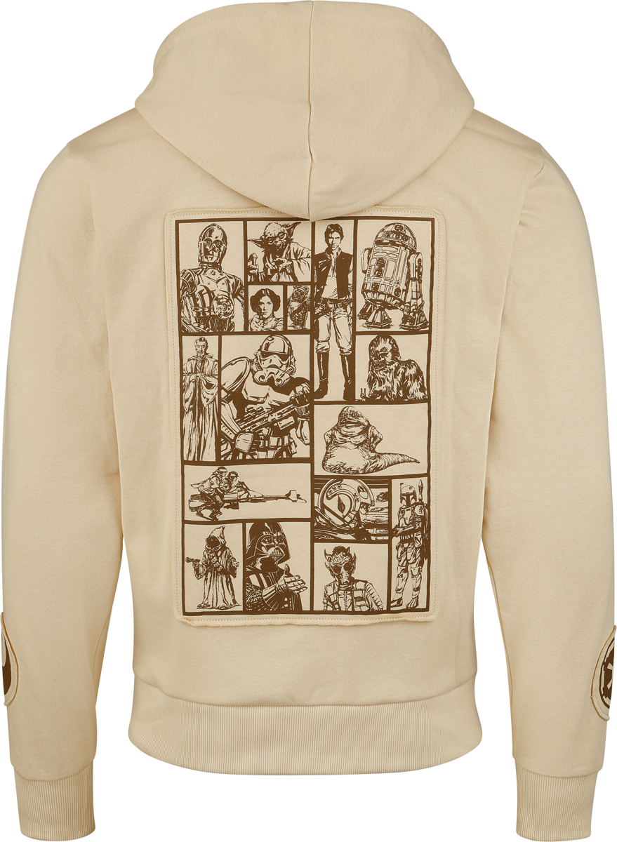 Sweat-shirt à capuche Disney de Star Wars - Personnages - M à XXL - pour Homme - beige - Star Wars - View 2