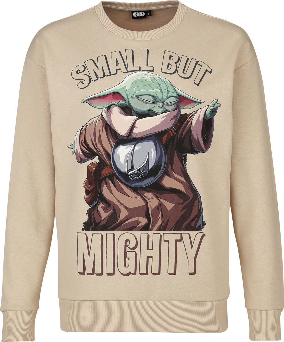 Sweat-shirt Disney de Star Wars - The Mandalorian - Grogu - Small But Mighty - Grogu - XS à XXL - pour Femme - beige - Star Wars