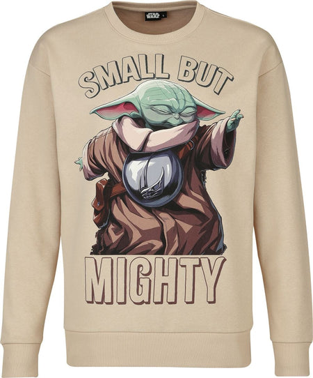Sweat-shirt Disney de Star Wars - The Mandalorian - Grogu - Small But Mighty - Grogu - XS à XXL - pour Femme - beige - Star Wars