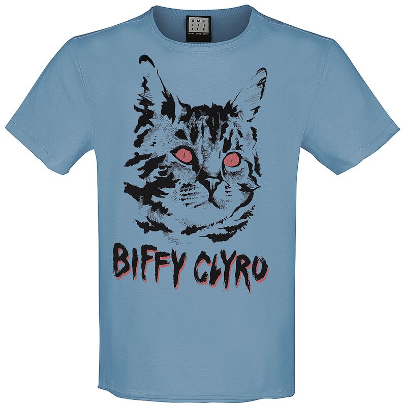 T-Shirt Manches courtes  de Biffy Clyro - Black Cat - S à XXL - pour Homme - bleu - Biffy Clyro