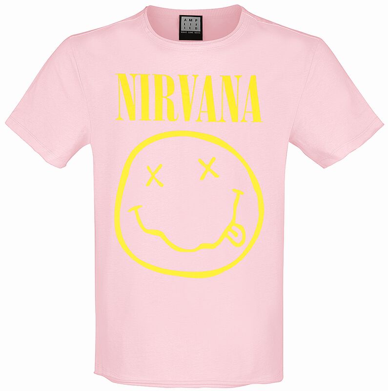 T-Shirt Manches courtes  de Nirvana - Face - S à XL - pour Homme - rose - Nirvana