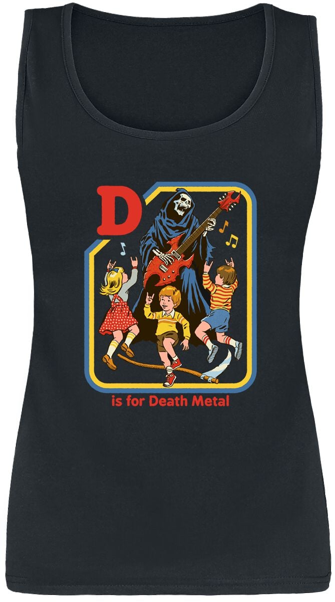 Top Fun de Steven Rhodes - D Is For Death Metal - S à XXL - pour Femme - noir - Steven Rhodes