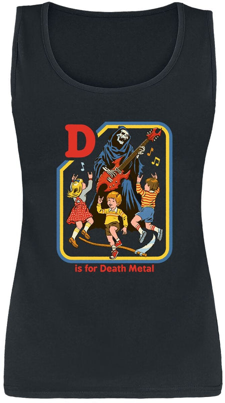 Top Fun de Steven Rhodes - D Is For Death Metal - S à XXL - pour Femme - noir - Steven Rhodes