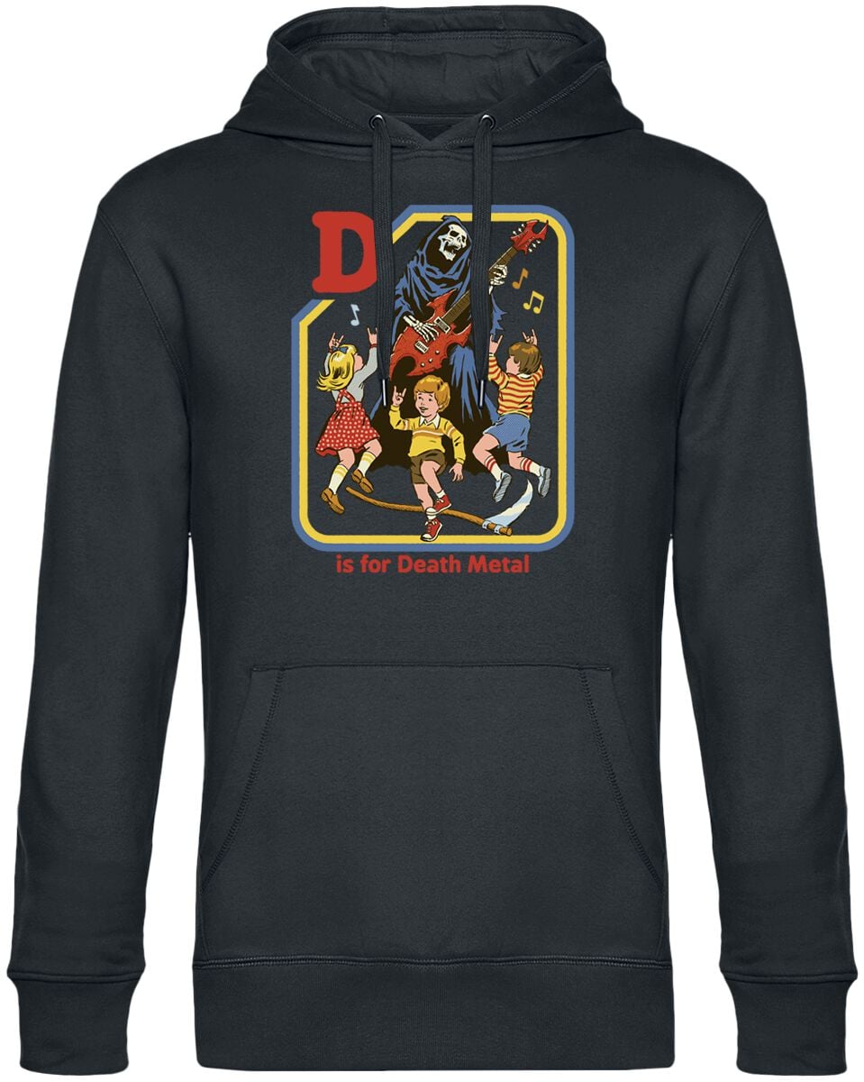 Sweat-shirt à capuche Fun de Steven Rhodes - D Is For Death Metal - M à 3XL - pour Homme - noir - Steven Rhodes