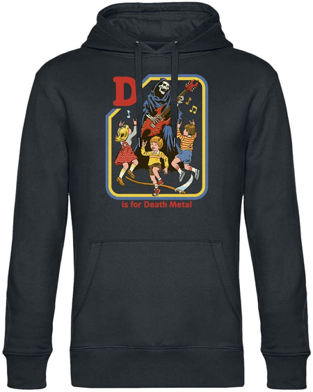Sweat-shirt à capuche Fun de Steven Rhodes - D Is For Death Metal - M à 3XL - pour Homme - noir - Steven Rhodes