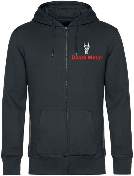 Sweat-shirt zippé à capuche Fun de Steven Rhodes - D Is For Death Metal - M à 3XL - pour Homme - noir - Steven Rhodes - View 2