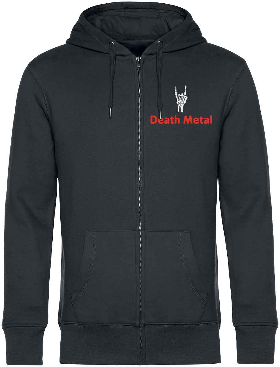 Sweat-shirt zippé à capuche Fun de Steven Rhodes - D Is For Death Metal - M à 3XL - pour Homme - noir - Steven Rhodes - View 2
