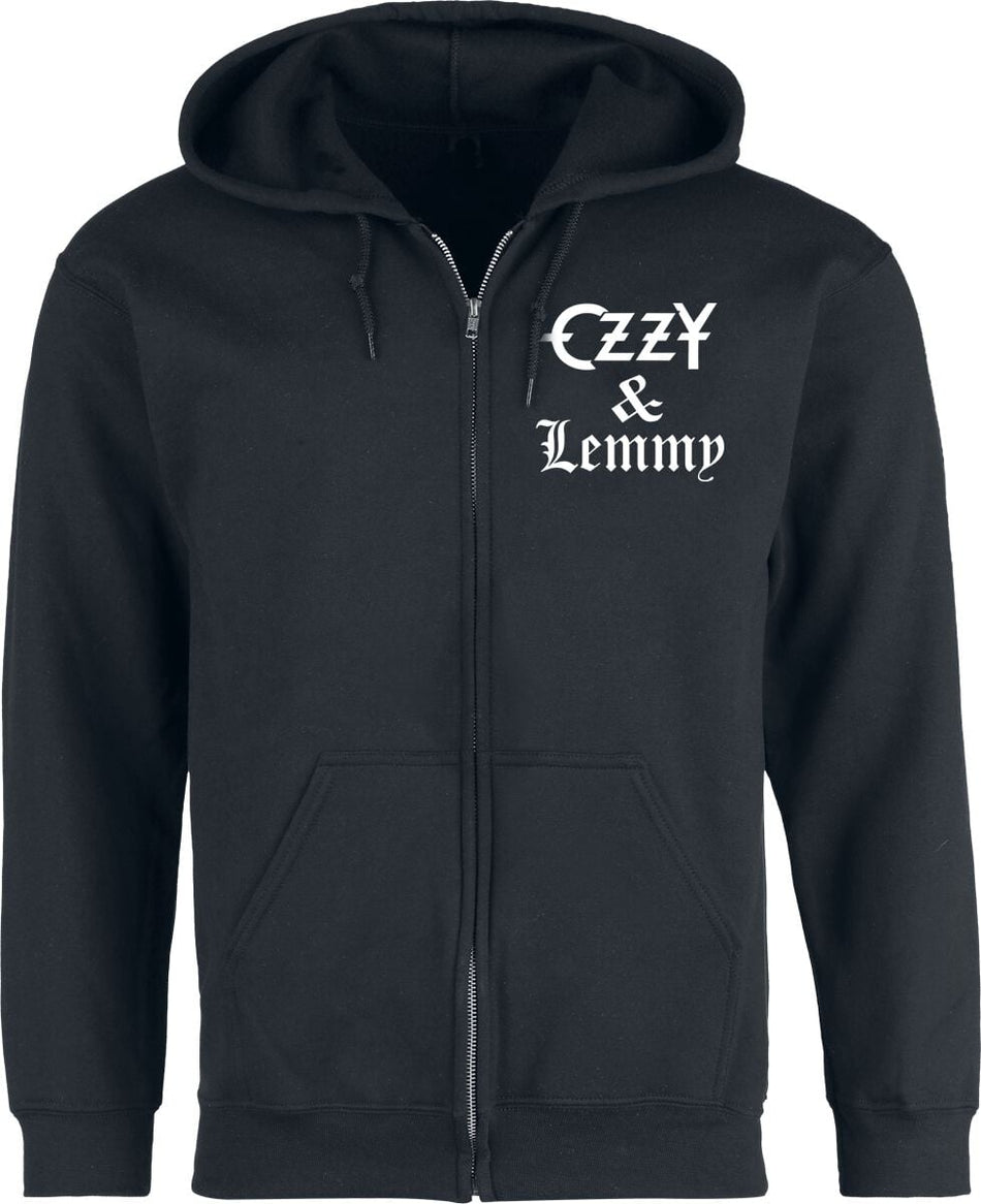 Sweat-shirt zippé à capuche  de Ozzy Osbourne - Hellraiser Ozzy & Lemmy - M à 5XL - pour Homme - noir - Ozzy Osbourne