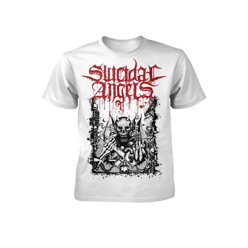 T-Shirt Manches courtes  de Suicidal Angels - Welcome To The Nightmare - S à XXL - pour Homme - blanc - Suicidal Angels