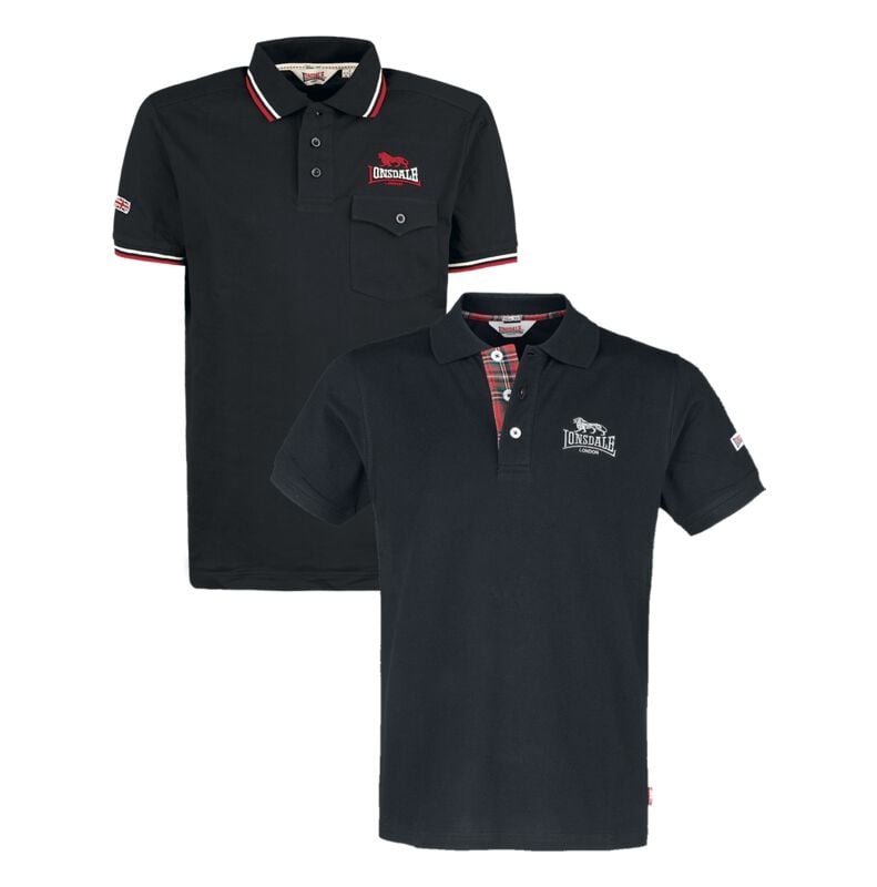 Polo  de Lonsdale London - Lonsdale Poloshirt bundle - M à XXL - pour Homme - noir - Lonsdale London