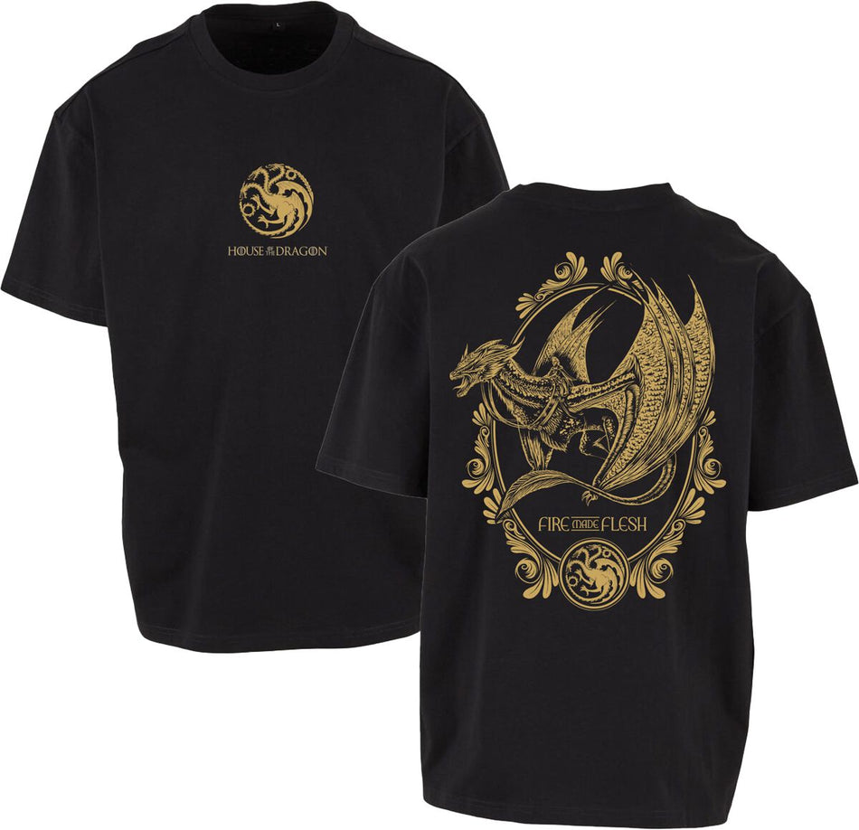 T-Shirt Manches courtes  de Game Of Thrones - House of the Dragon - Fire Made Flesh - M à 3XL - pour Homme - noir - Game Of Thrones