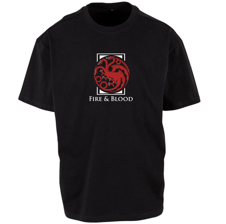 T-Shirt Manches courtes  de Game Of Thrones - House of the Dragon - Fire & Blood - Maisons - M à 3XL - pour Homme - noir - Game Of Thrones - View 2