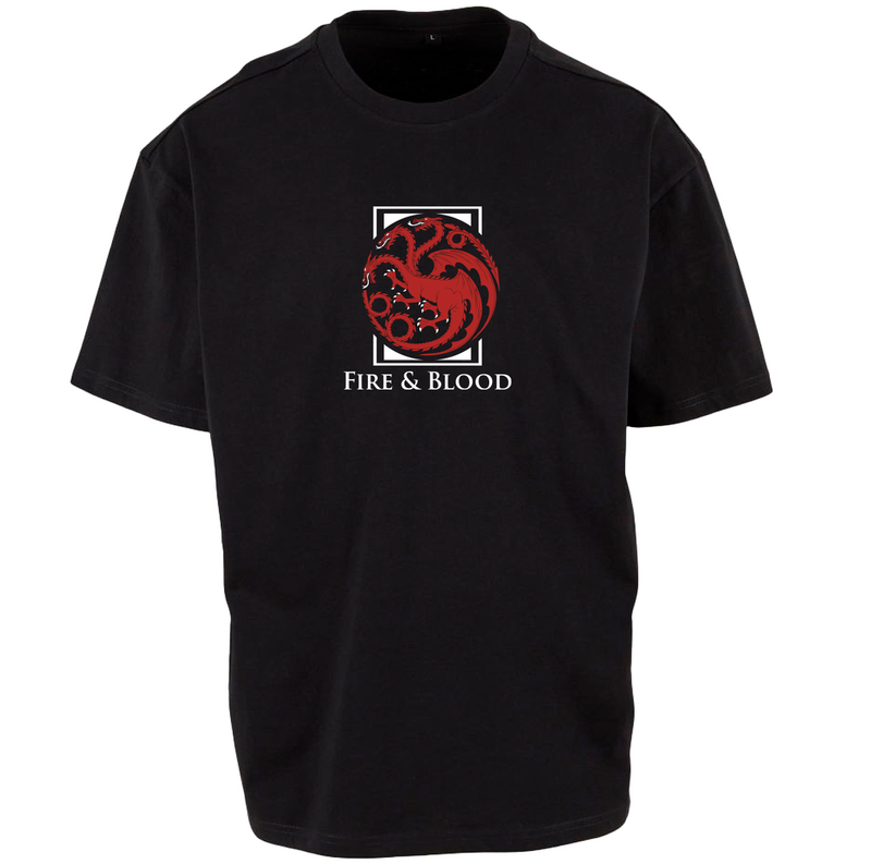 T-Shirt Manches courtes  de Game Of Thrones - House of the Dragon - Fire & Blood - Maisons - M à 3XL - pour Homme - noir - Game Of Thrones - View 2