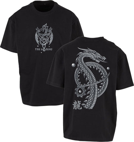 T-Shirt Manches courtes  de Game Of Thrones - House of the Dragon - Fire & Blood - Dragon - M à 3XL - pour Unisexe - noir - Game Of Thrones