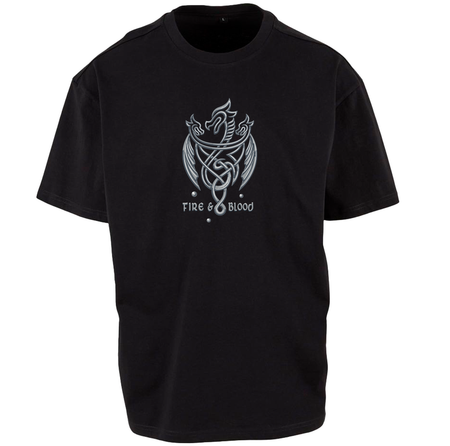 T-Shirt Manches courtes  de Game Of Thrones - House of the Dragon - Fire & Blood - Dragon - M à 3XL - pour Unisexe - noir - Game Of Thrones - View 2