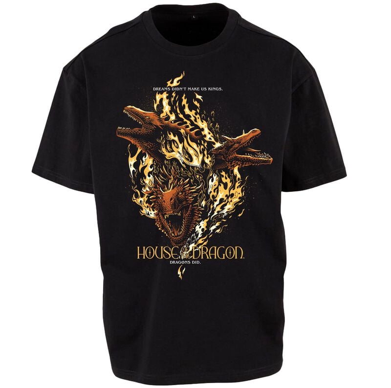 T-Shirt Manches courtes  de Game Of Thrones - House Of The Dragon - Dreams Didn't Make Us Kings - M à 3XL - pour Homme - noir - Game Of Thrones