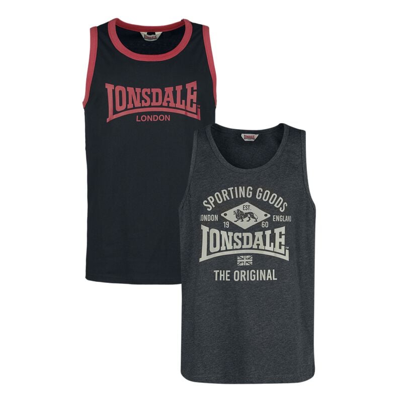 Débardeur  de Lonsdale London - Lonsdale Top Bundle - S à XXL - pour Homme - noir - Lonsdale London