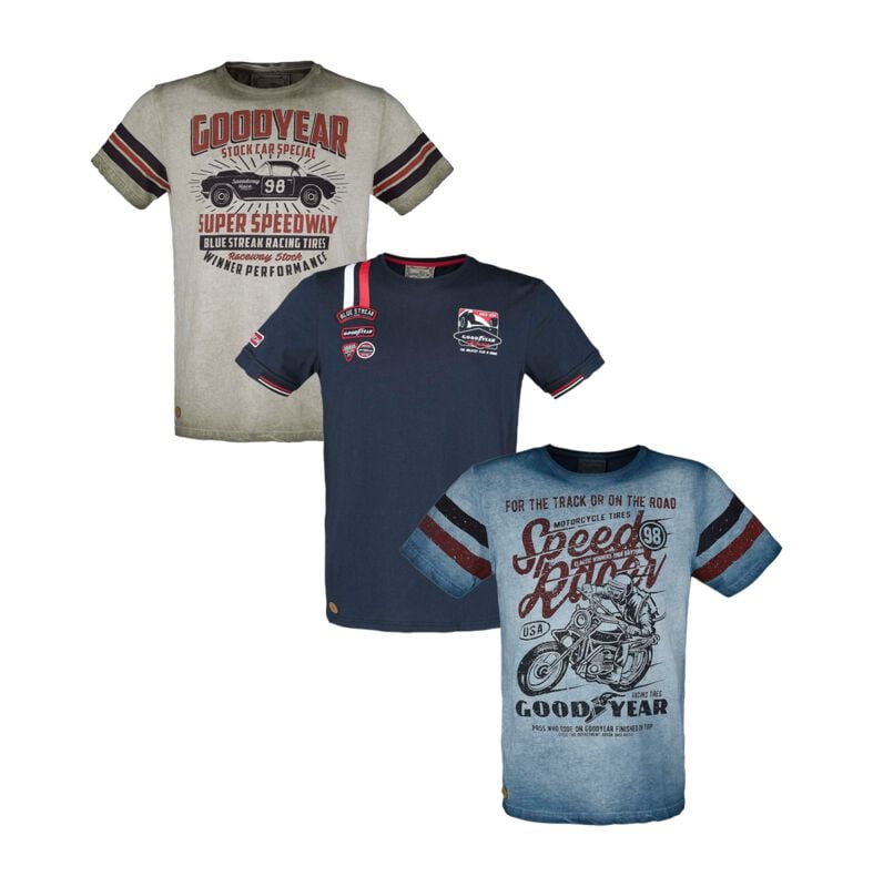 T-Shirt Manches courtes  de GoodYear - GoodYear T-Shirt Bundle - S à 3XL - pour Homme - multicolore - Goodyear