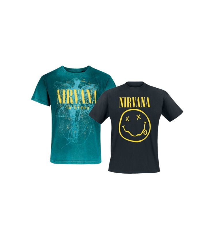 T-Shirt Manches courtes  de Nirvana - Fan Bundle - S à 3XL - pour Homme - noir - Nirvana