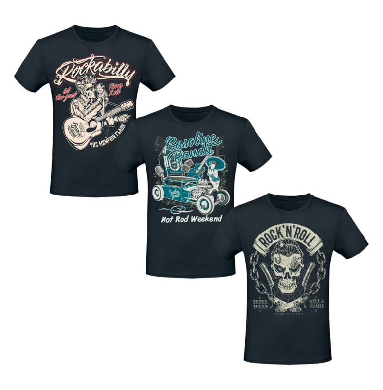 T-Shirt Manches courtes  de Gasoline Bandit - Rockabilly - Package - S à 4XL - pour Homme - multicolore - Gasoline Bandit