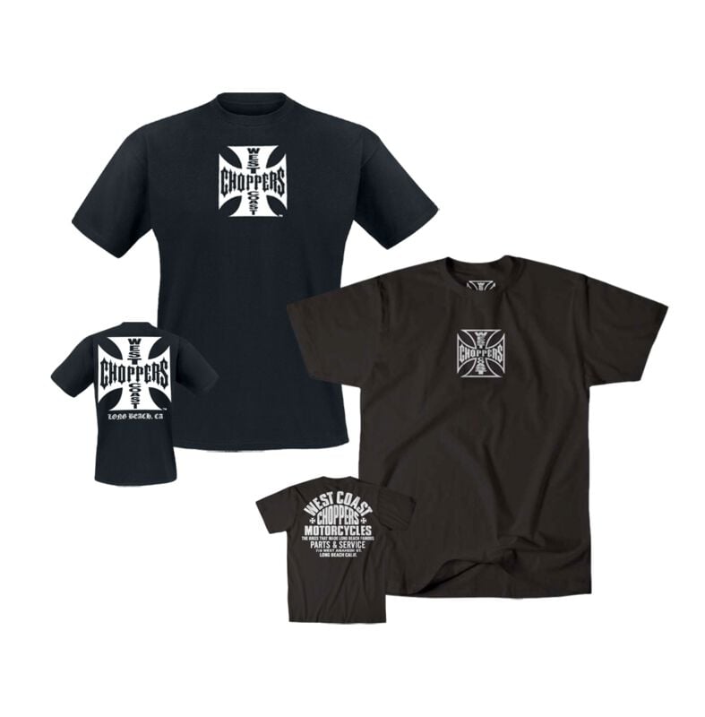 T-Shirt Manches courtes  de West Coast Choppers - West Coast Choppers - Package T-Shirts - M à 3XL - pour Homme - noir - West Coast Choppers