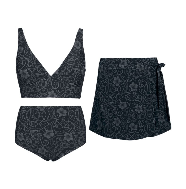 Bikini  de Black Premium by EMP - Rooted in Reverence Bikini Bundle - S - pour Femme - noir - Black Premium by EMP