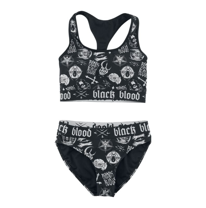 Bikini Gothic de Gothicana by EMP - Package Bikini - S à XL - pour Femme - noir - Gothicana by EMP