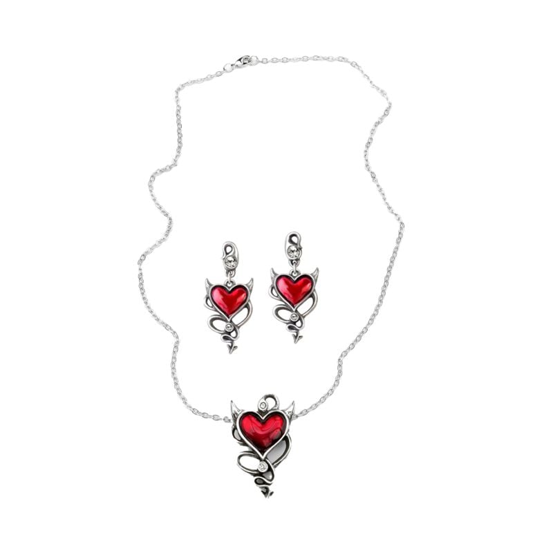 Collier Gothic de Alchemy Gothic - Devil Heart - Package - pour Femme - noir - Alchemy Gothic