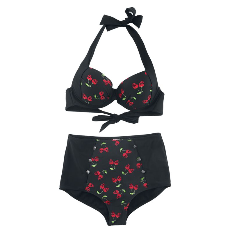 Bikini  de Rock Rebel by EMP - Rockabilly Bikini Bundle - S à XXL - pour Femme - noir - Rock Rebel by EMP