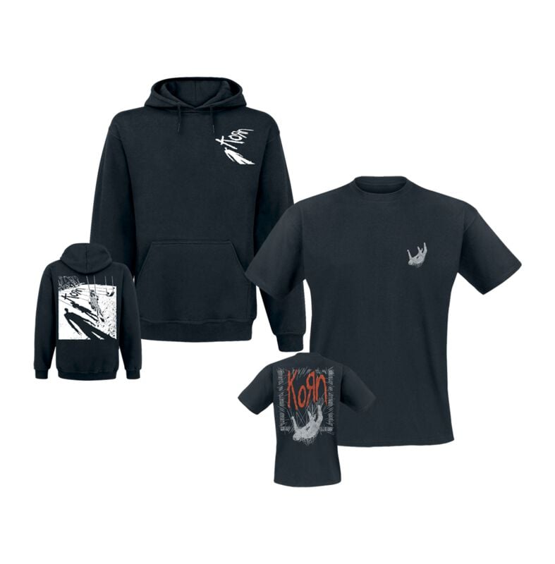 Sweat-shirt à capuche  de Korn - Fan Bundle - S à XXL - pour Homme - noir - Korn