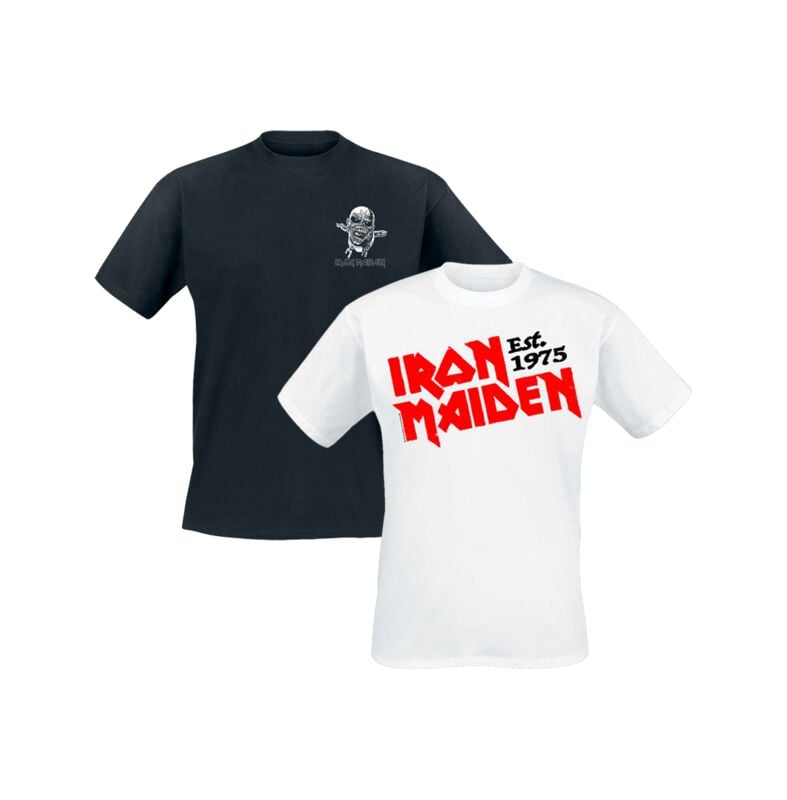 T-Shirt Manches courtes  de Iron Maiden - Fan Bundle - S à 4XL - pour Homme - blanc - Iron Maiden