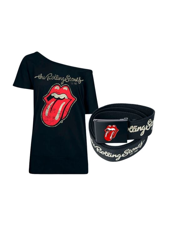 Top  de The Rolling Stones - Fan Bundle - S à 5XL - pour Femme - noir - The Rolling Stones
