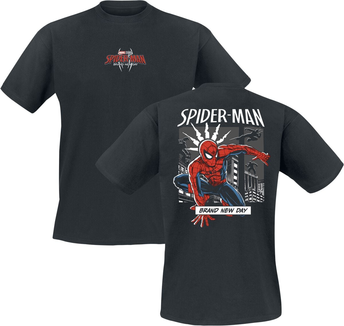 T-Shirt Manches courtes Disney de Spider-Man - Comic Spider - S à XXL - pour Homme - noir - Spider-Man